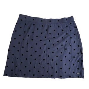Joules Womens Navy Blue Polka Dot Hatty Pull‎ On A-Line Skirt 12